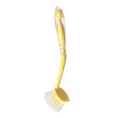 Wholesale hot sale plastic yellow cleaning brush with non-slip handle